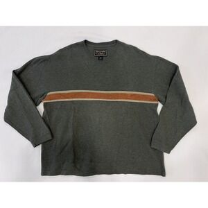 Vintage 90s Abercrombie & Fitch Men's XL Gray Orange Striped Long Sleeve Shirt